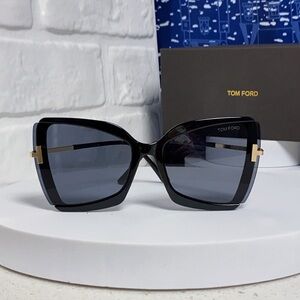 Tom Ford 👓Black and Gold Women's Sunglasses
